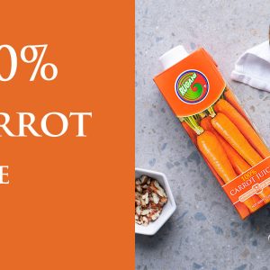 Rugani 100% Carrot juice banner