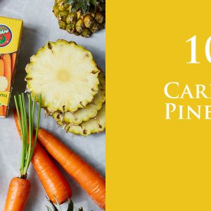 Rugani 100% Carrot and pineapple juice banner