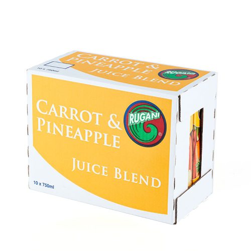 Rugani 100% Carrot and Pineapple Juice 750ml Box Pack shot