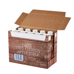 10 x 750ml Rugani 100% Cloudy Apple Juice Open Box Pack shot