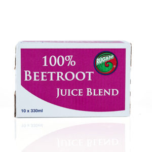 Rugani 100% Beetroot Juice 10 x 330ml box side close Pack shot