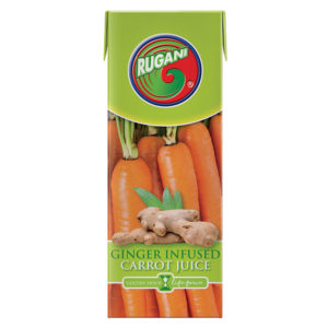 Rugani 100% Ginger Infused Carrot Juice 330ml Pack shot