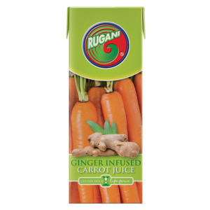 Rugani 100% Ginger Infused Carrot Juice 330ml Pack shot