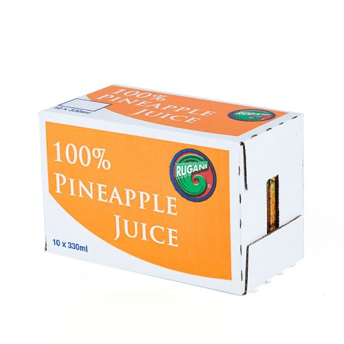 Rugani 100% Pineapple Juice 10 x 330ml box Pack shot