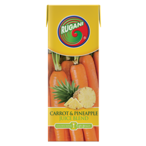 Rugani 100% Carrot and Pineapple Juice 10 x 330ml Pack shot