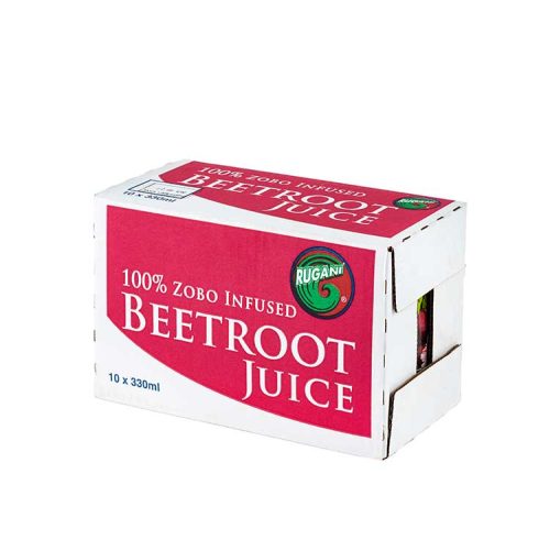 10 x 330ml Rugani 100% Zobo Infused Beetroot Juice Box Pack shot