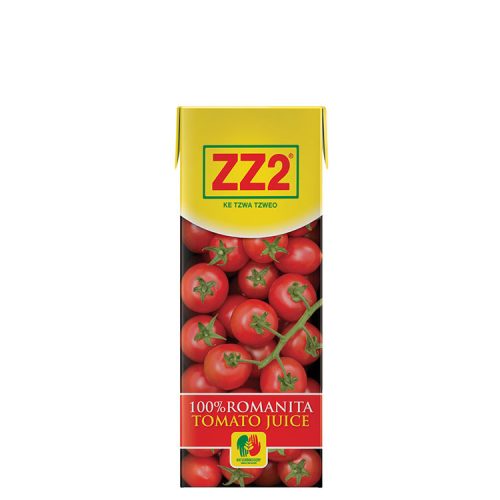 100% zz2 Romanita Tomato Juice 330ml Pack shot